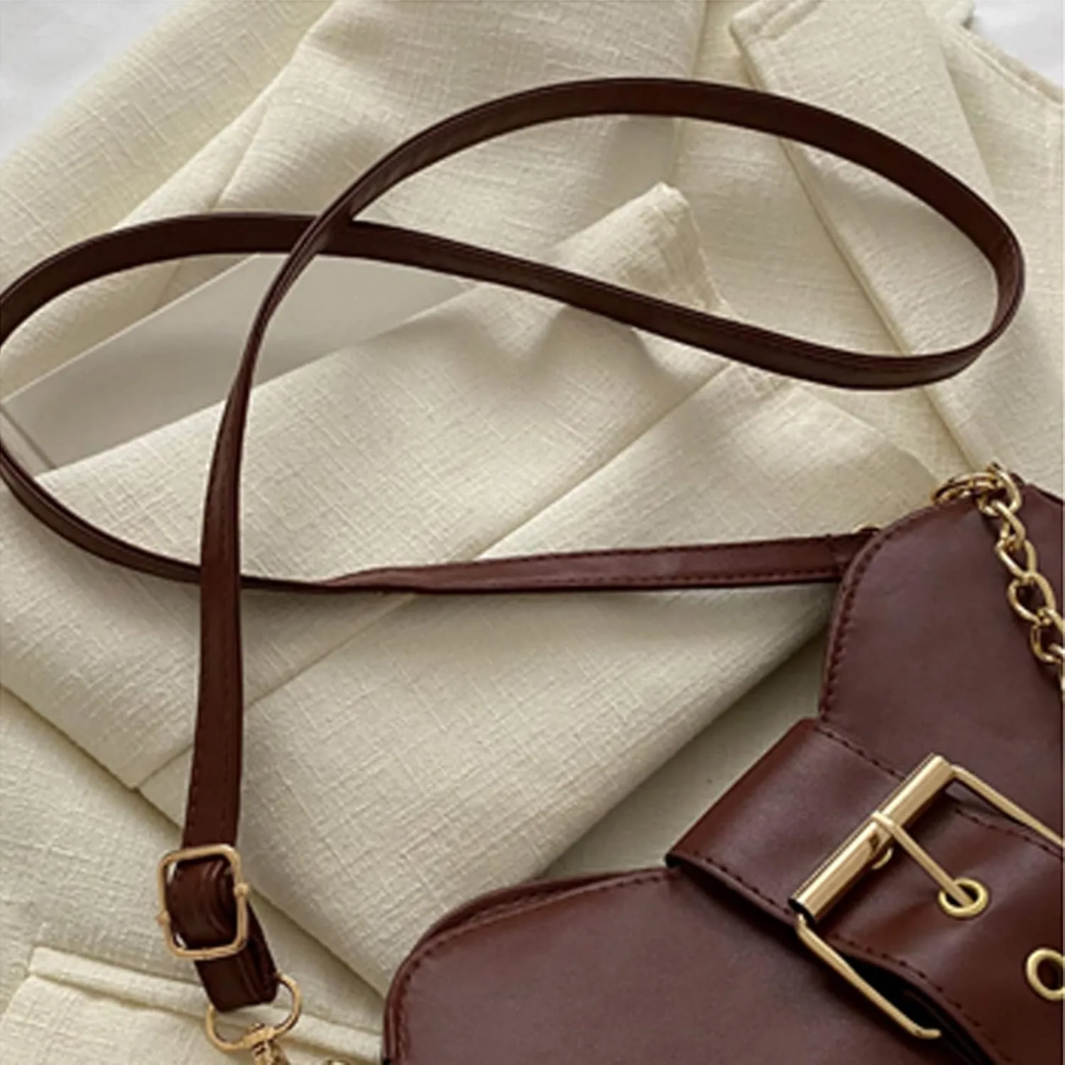 Sling Bags for Women Anti Theft Travel Retro Studded Crossbody Bags Small Shoulder Purses Transparent Bag(Brown)
