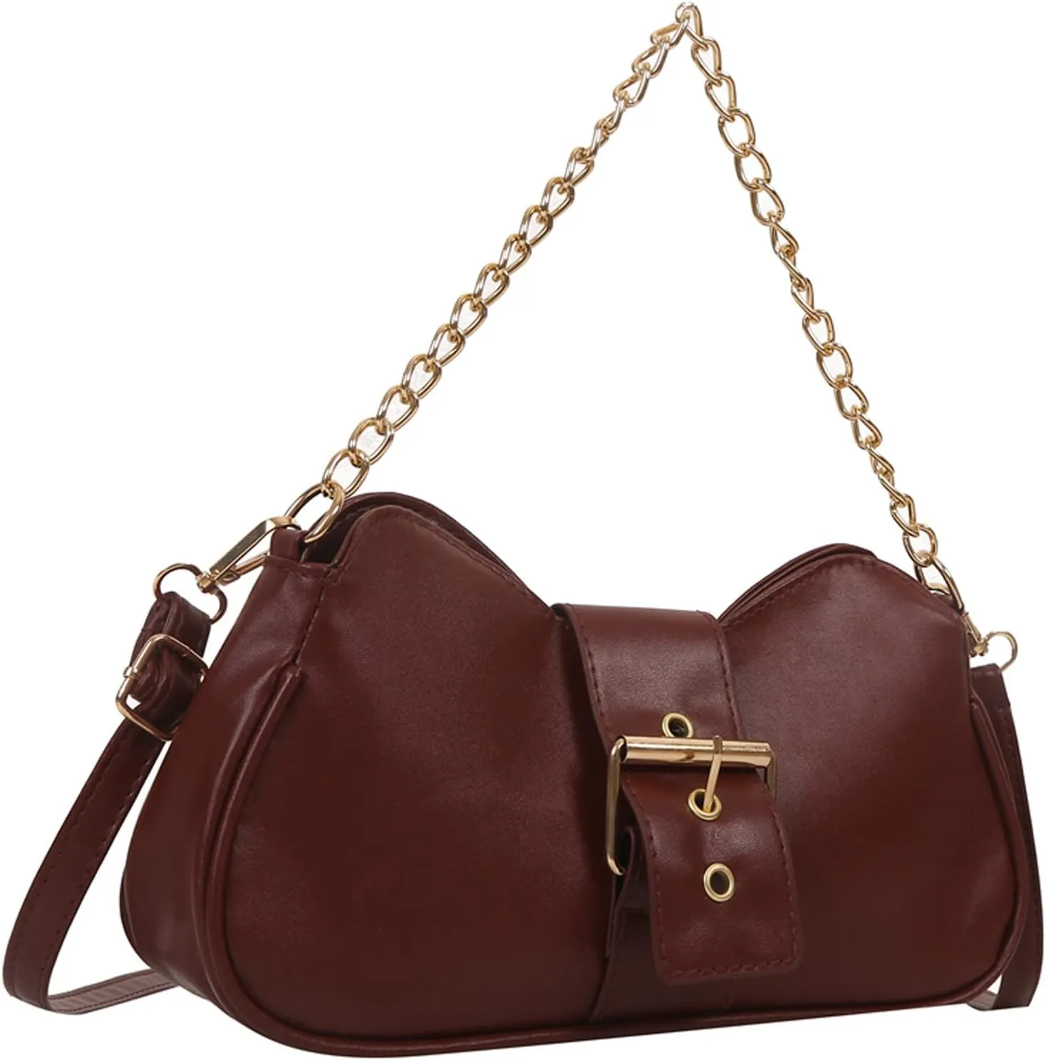 Sling Bags for Women Anti Theft Travel Retro Studded Crossbody Bags Small Shoulder Purses Transparent Bag(Brown)