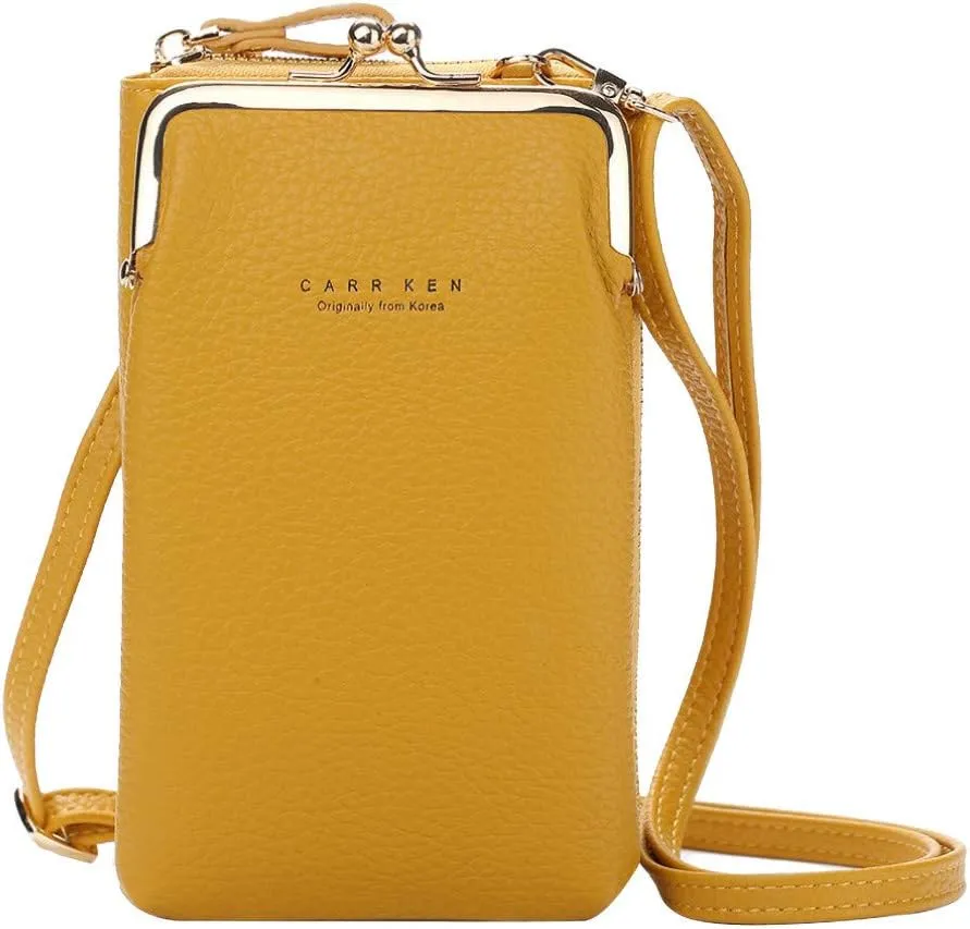 Sling Bags for Women Anti Theft Travel Small Quilted Crossbody Bags for Women Clear Bag for Stadium Events(Yellow)