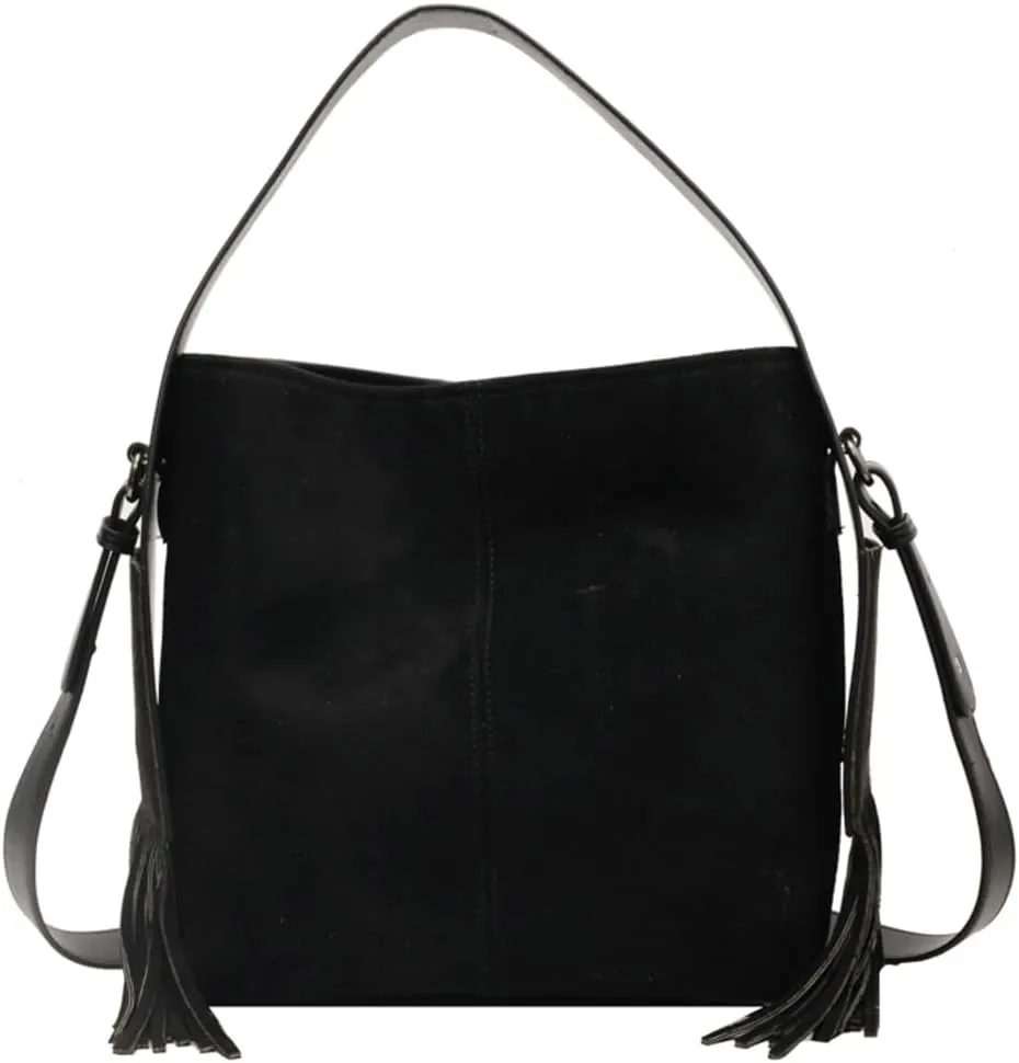 Slouchy Crossbody Bags Women Suede Satchels Underarm Shoulder Bag