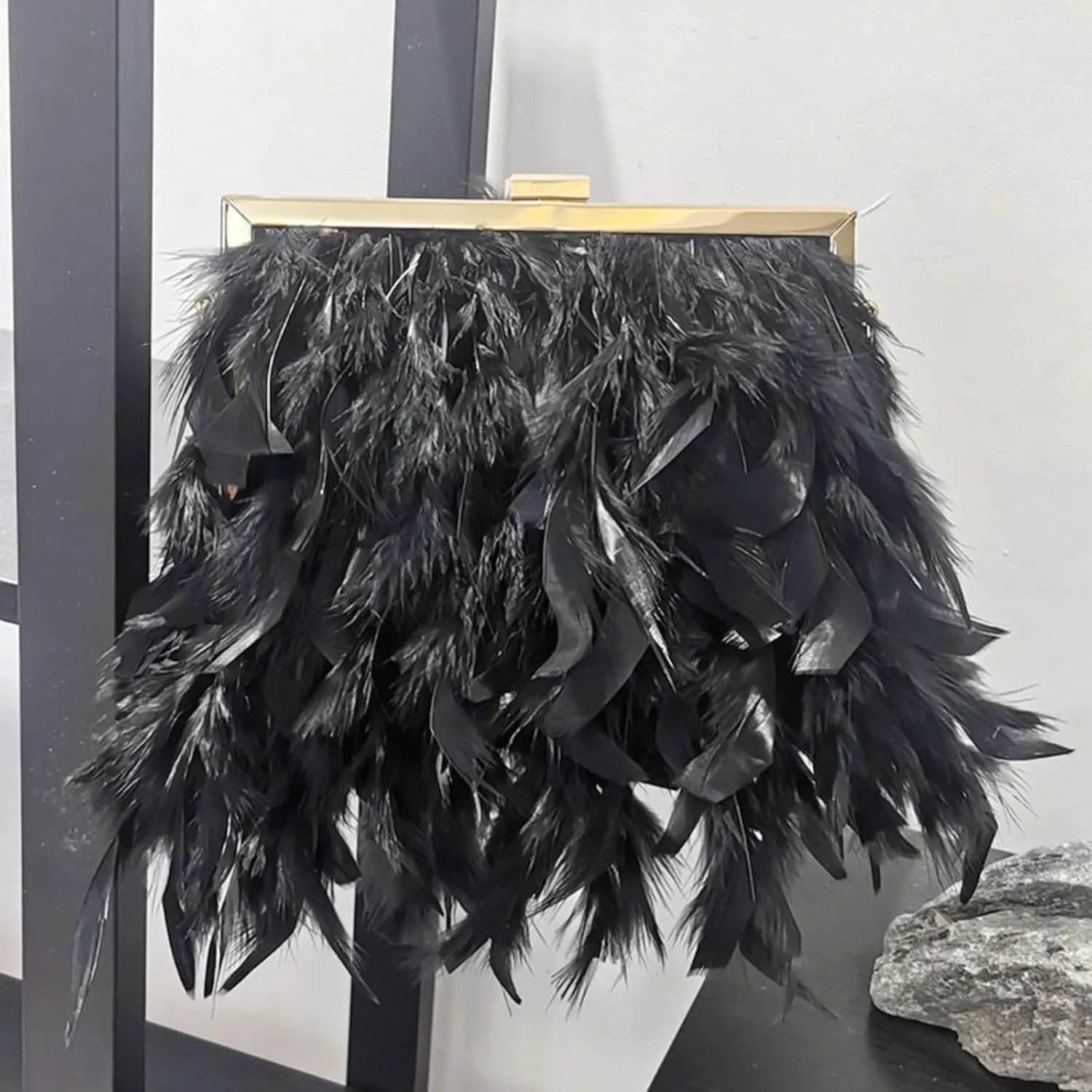 Small Crossbody Bag Luxury Handbags Clutch Bag Pearl Chain Purses Feather For Women