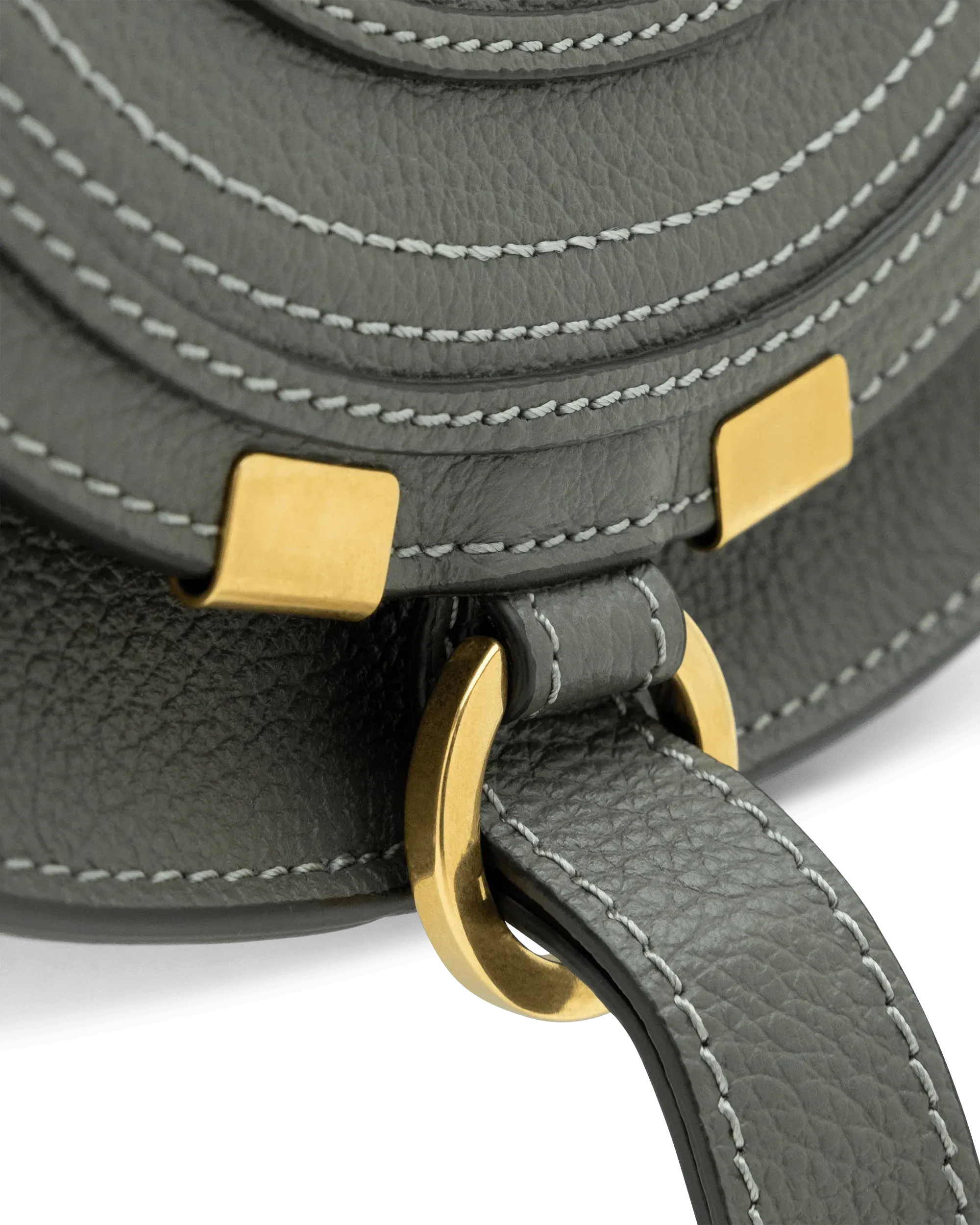 Small Marcie Leather Saddle Bag