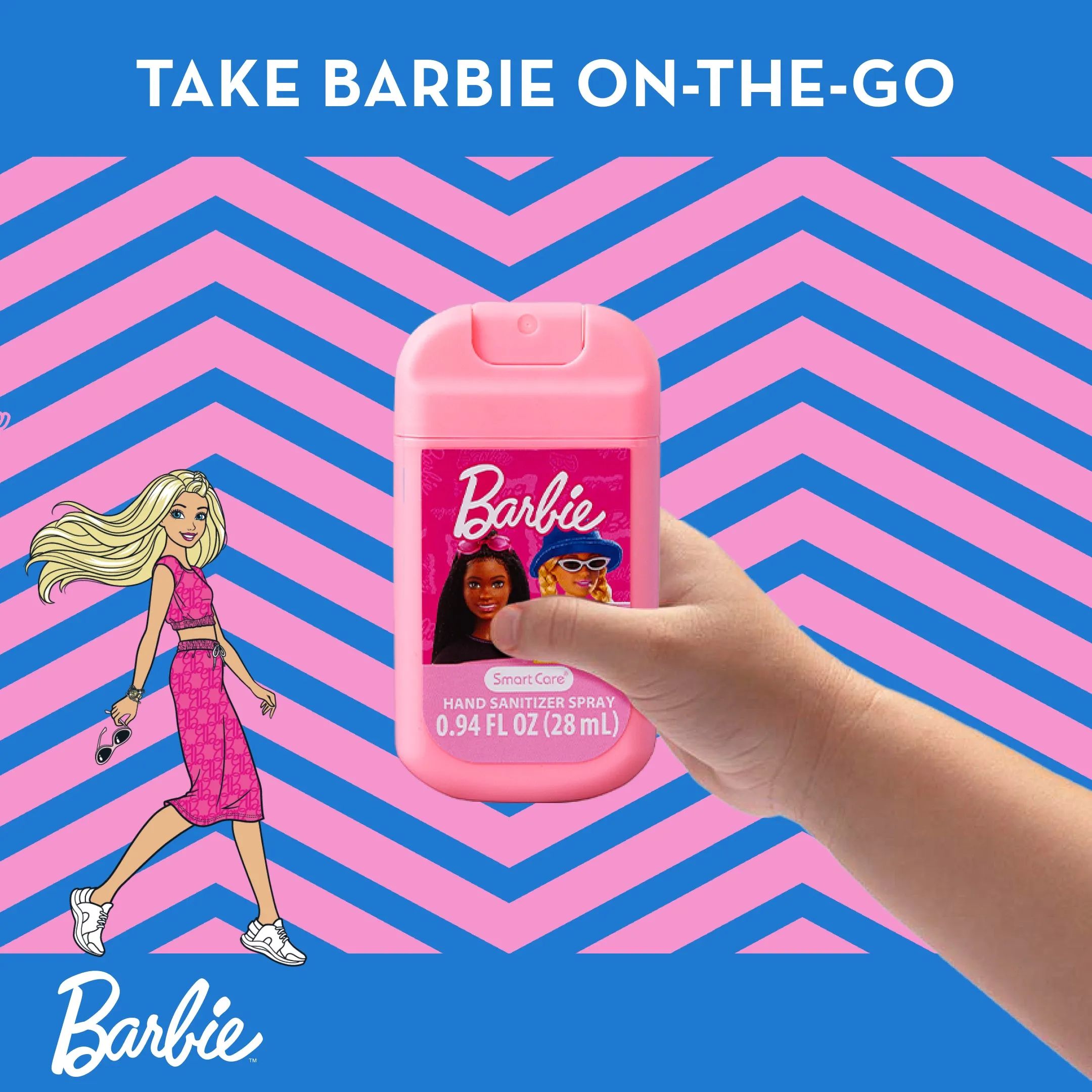 Smart Care Barbie Hand Sanitizer Spray for Children, 3 Pack