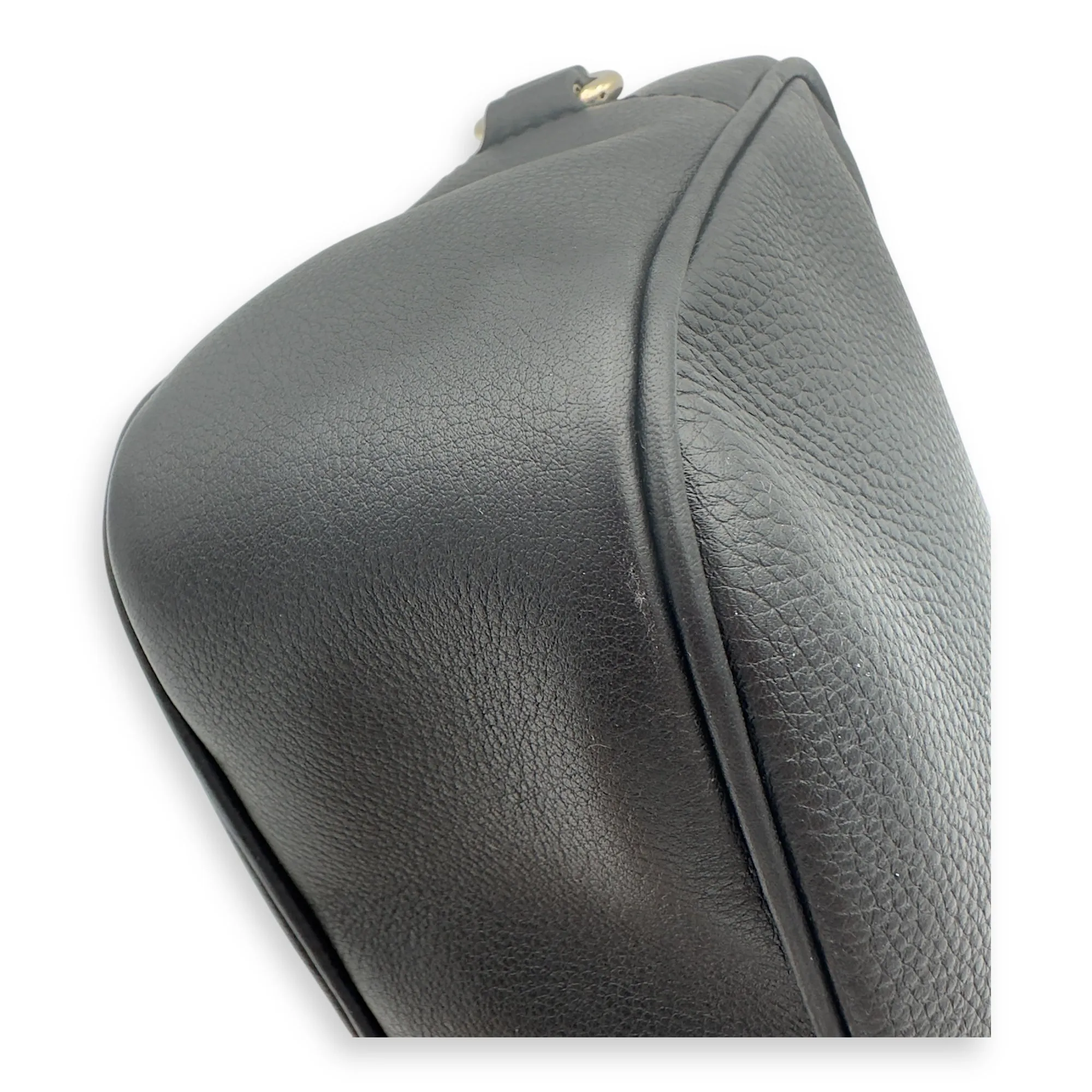 Soho Crossbody Bag Black in Calfskin, Gold hardware