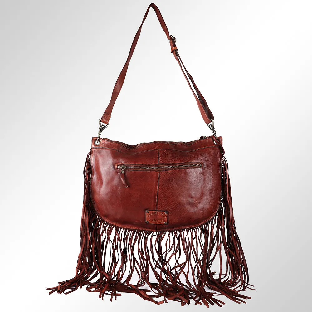 Spaghetti Western Swc128Cg Hobo Vintage Handmade Drum Dyed Genuine European Cowhide Leather Women Bag Western Handbag Purse