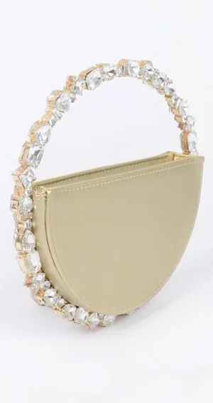 Spectacular Round Gold Stones Hand Bag