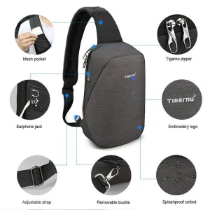 Splashproof Anti Theft Crossbody Messenger Bag