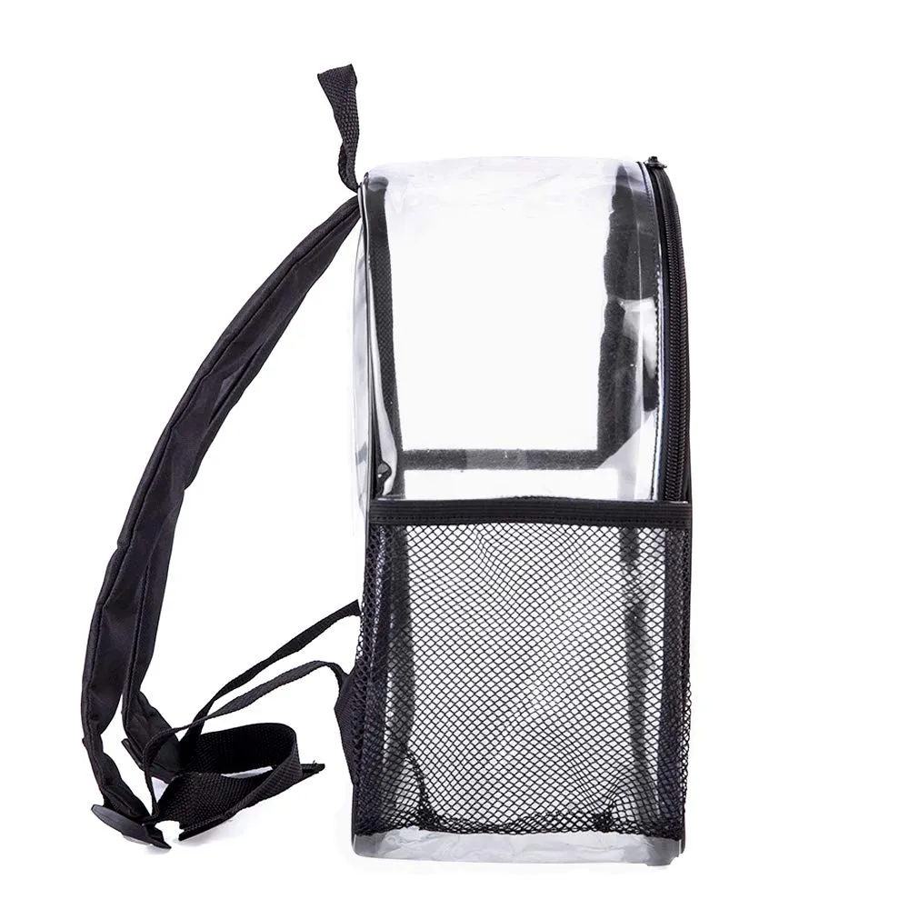 Stadium Approved Clear Mini Backpack - Heavy Duty Reflective Transparent Backpack for Concert, Security Travel &Sports