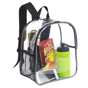 Stadium Approved Clear Mini Backpack - Heavy Duty Reflective Transparent Backpack for Concert, Security Travel &Sports