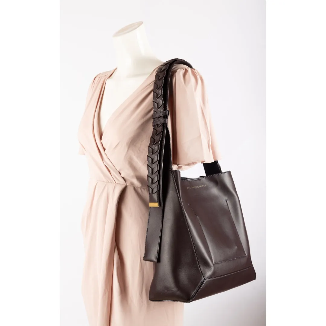 Stella McCartney Burgundy Faux Leather Medium Hobo Bag