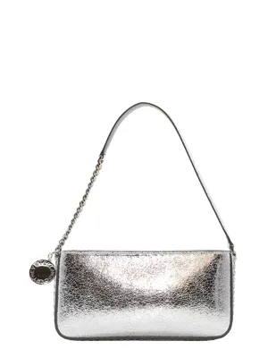 Stella McCartney Shoulder Bag Crackled Metallic Alter Mat in Silver