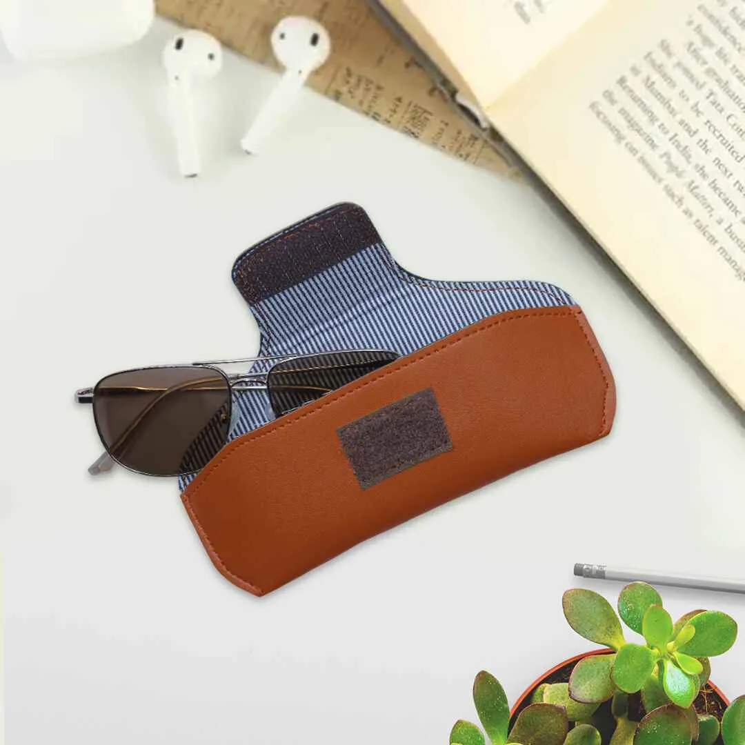 Stylish Tan Travel Gift Set: Sunglasses Case, Passport Cover, Keychain & Luggage Tag