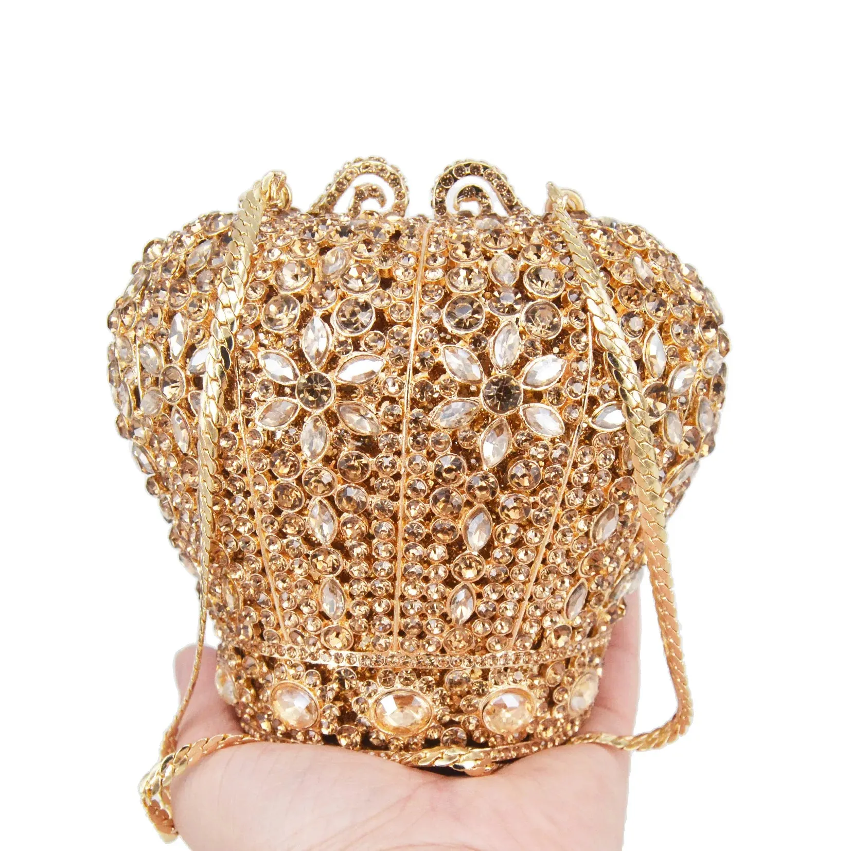 Stylishly Cute Crystal Bags: Crown Designer Purse, Wedding Prom Bags, Female Pochette, Diamond Evening Bags, Wristlets SM26