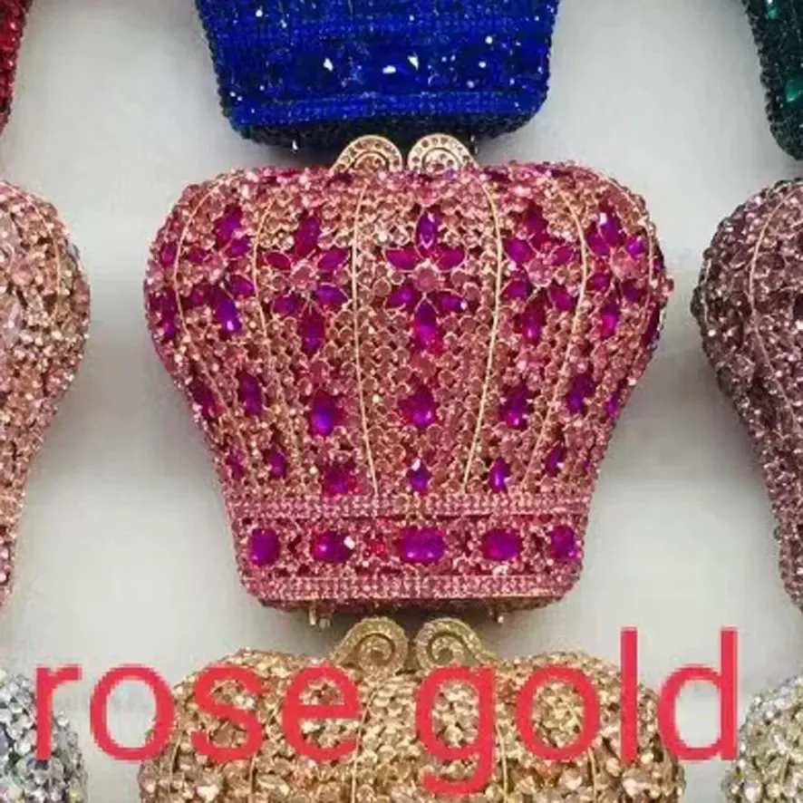 Stylishly Cute Crystal Bags: Crown Designer Purse, Wedding Prom Bags, Female Pochette, Diamond Evening Bags, Wristlets SM26