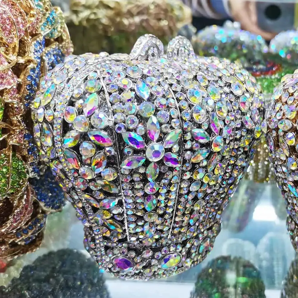 Stylishly Cute Crystal Bags: Crown Designer Purse, Wedding Prom Bags, Female Pochette, Diamond Evening Bags, Wristlets SM26