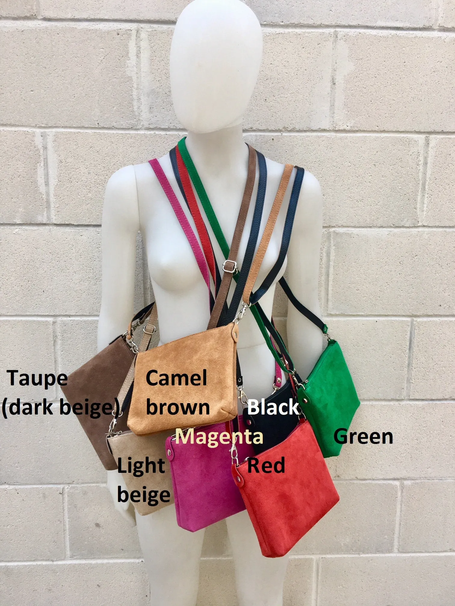Suede leather bag in dark GRAY. Cross body bag, shoulder bag in GENUINE  leather. Small leather bag in  dark GRAY