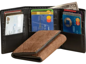 Tan Hippopotamus Trifold Wallet