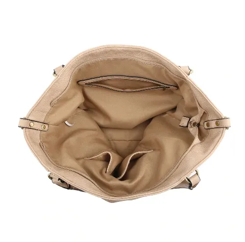 Tassel Accent Studded Handbag