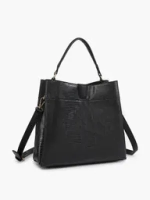 Tati Lizard Satchel-Black