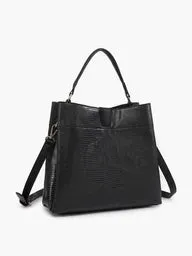 Tati Lizard Satchel-Black