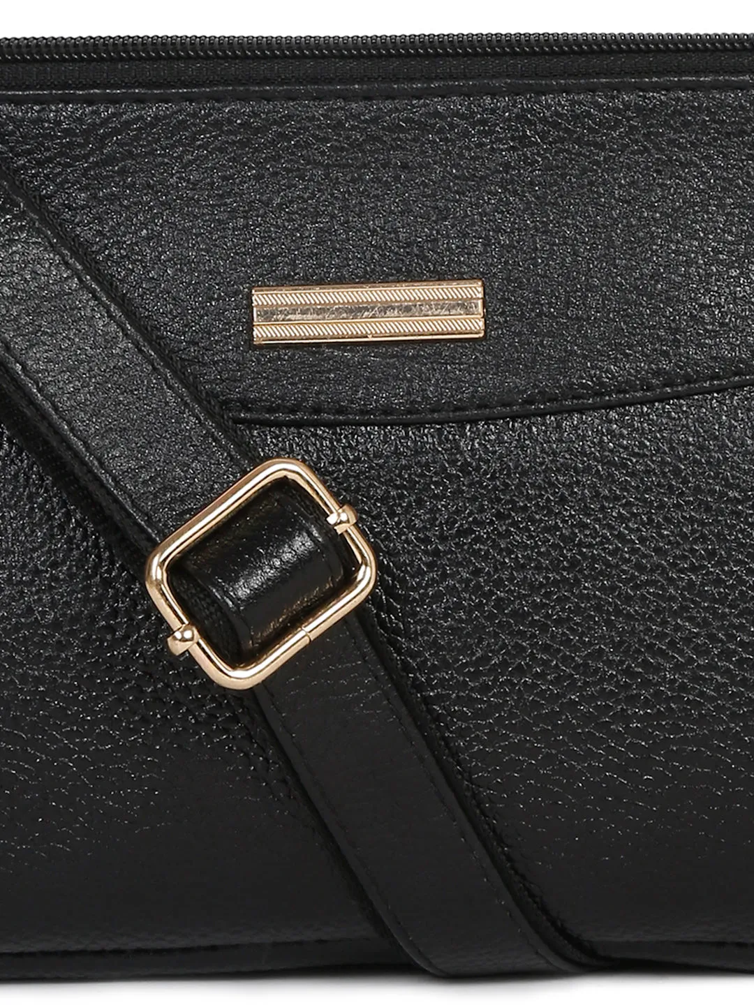 Teakwood Women's Texture Black Bag
