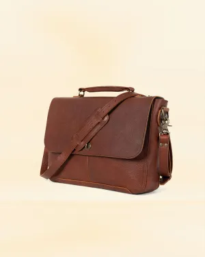 THE PRICY LEATHER LAPTOP MESSENGER BAG