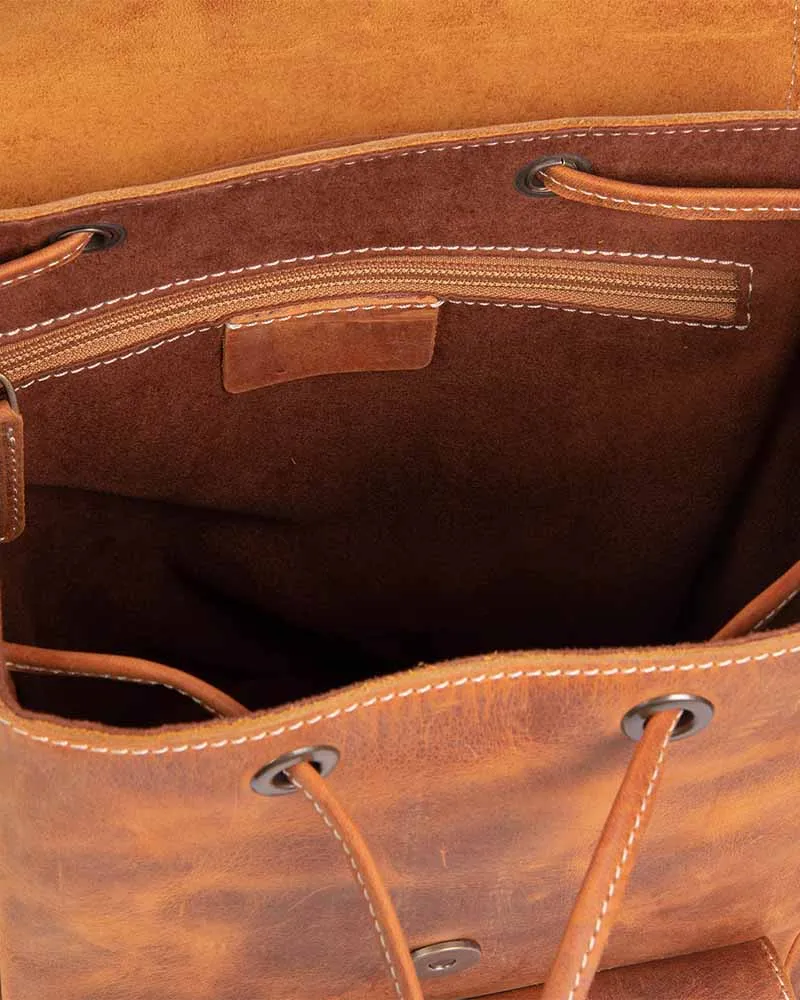 THE PRICY MULTI POCKETS MINI LEATHER BACKPACK