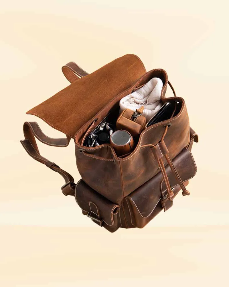 THE PRICY MULTI POCKETS MINI LEATHER BACKPACK