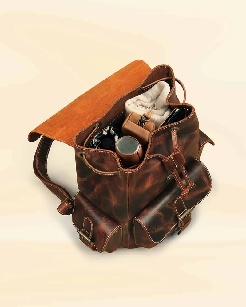 THE PRICY MULTI POCKETS MINI LEATHER BACKPACK