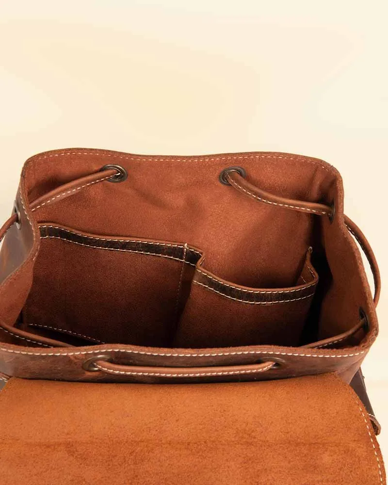THE PRICY MULTI POCKETS MINI LEATHER BACKPACK