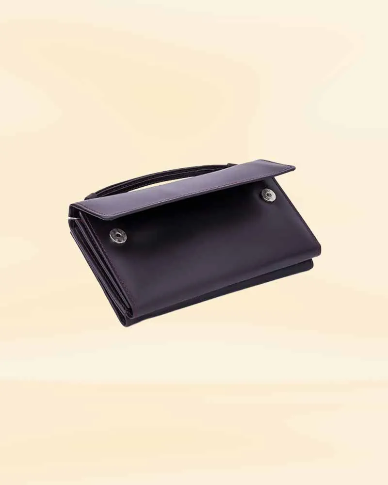 The Pricy Women Handle Leather Clutch Wallet