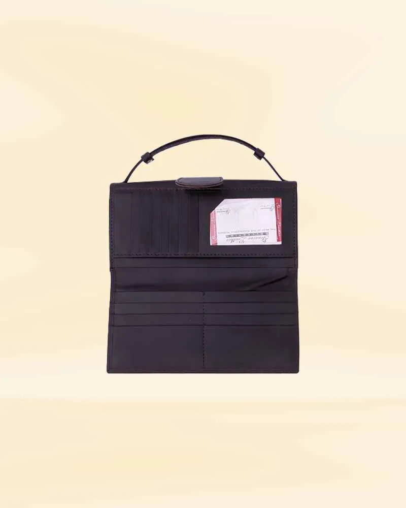 The Pricy Women Handle Leather Clutch Wallet