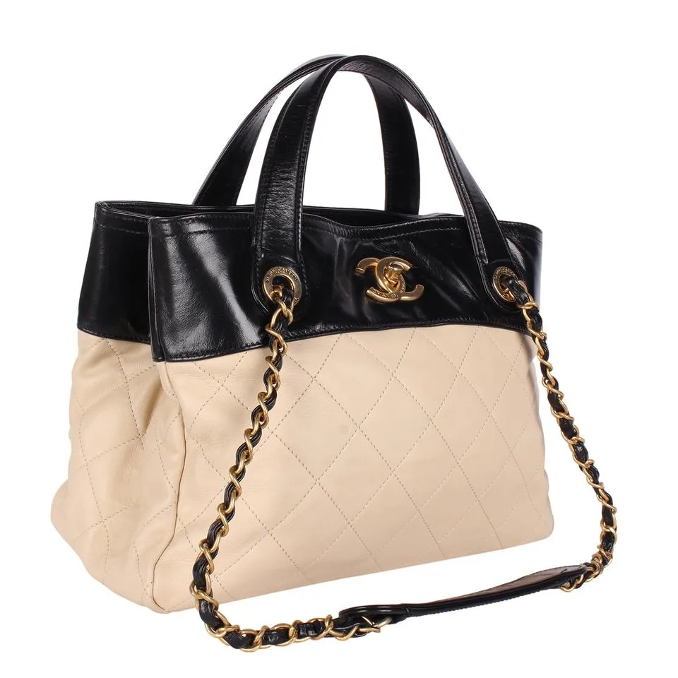 Top Handle Quilted Leather Shoulder Bag