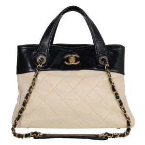Top Handle Quilted Leather Shoulder Bag