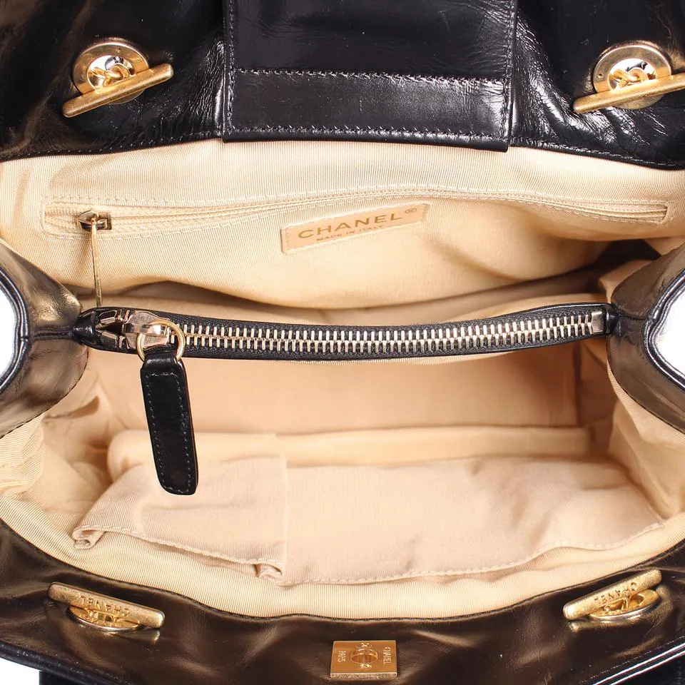 Top Handle Quilted Leather Shoulder Bag