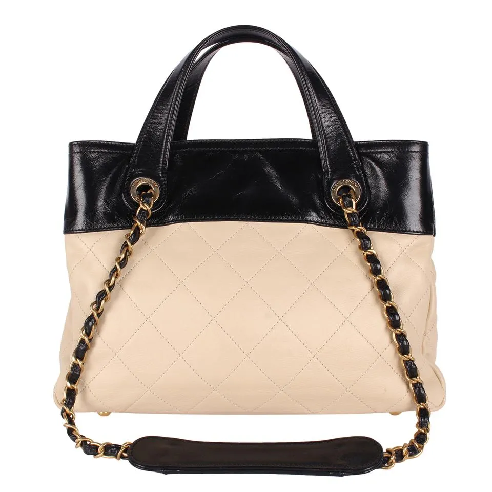 Top Handle Quilted Leather Shoulder Bag