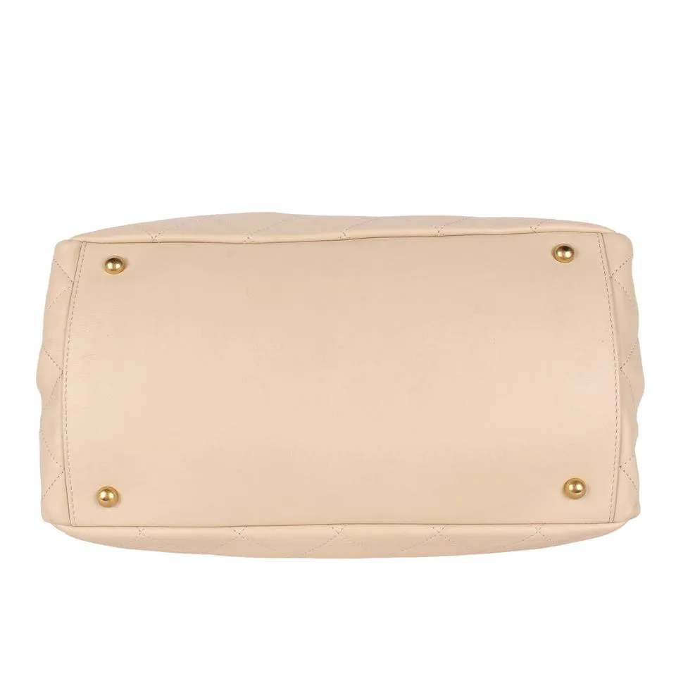 Top Handle Quilted Leather Shoulder Bag