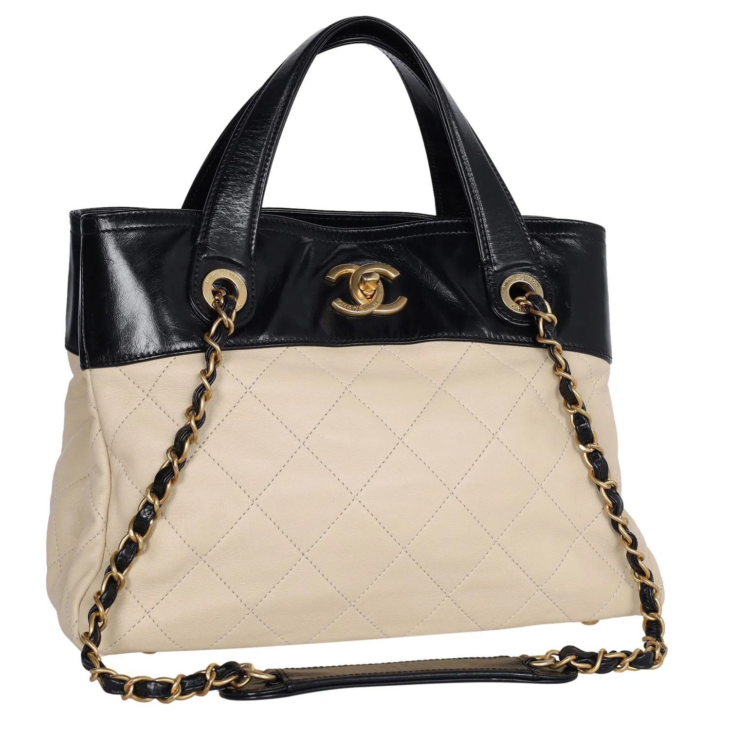 Top Handle Quilted Leather Shoulder Bag