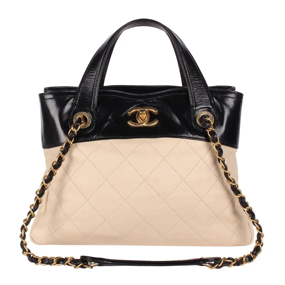 Top Handle Quilted Leather Shoulder Bag