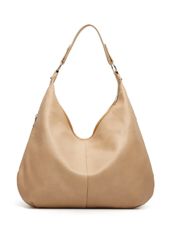 Tote Shoulder Hobo Bag in Faux Leather