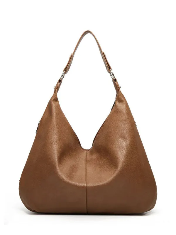 Tote Shoulder Hobo Bag in Faux Leather