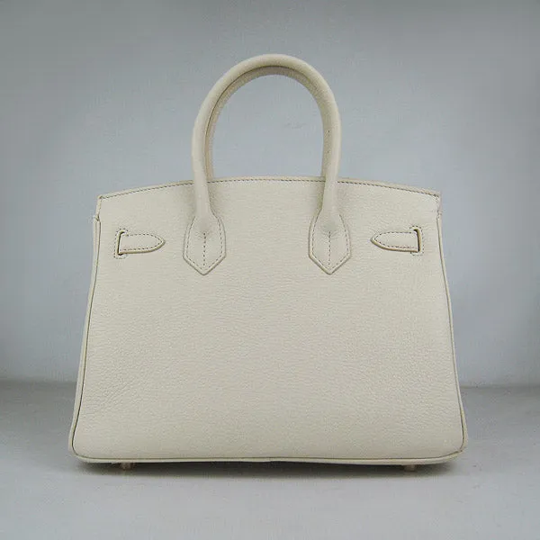 Trendy Inspired Hermes Birkin 30cm Togo Leather Handbags Beige Golden