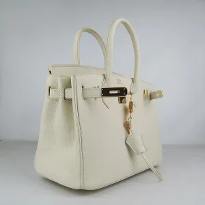 Trendy Inspired Hermes Birkin 30cm Togo Leather Handbags Beige Golden