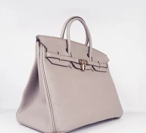 Trendy Inspired Hermes Birkin 35cm Togo Leather Handbags 6099 Grey Golden