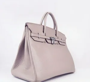 Trendy Inspired Hermes Birkin 35cm Togo Leather Handbags 6099 Grey Silver