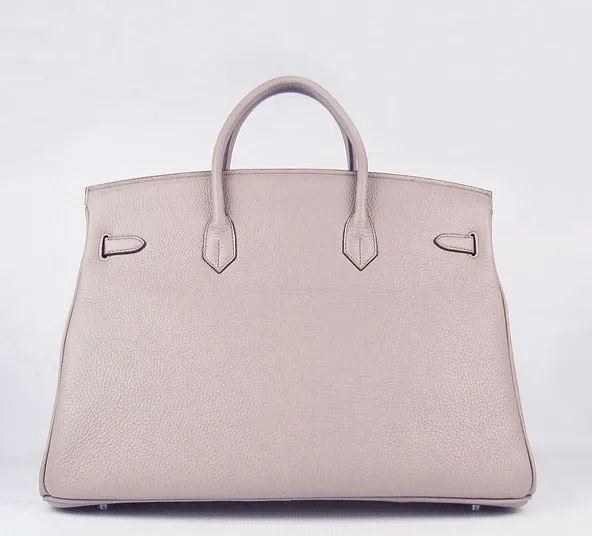 Trendy Inspired Hermes Birkin 35cm Togo Leather Handbags 6099 Grey Silver