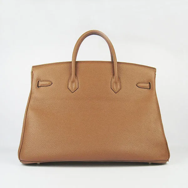 Trendy Inspired Hermes Birkin 35cm Togo Leather Handbags 6099 Light Coffee Golde