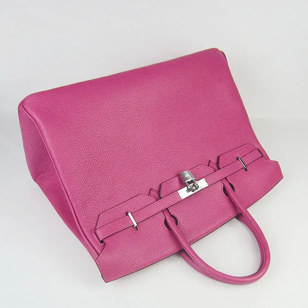 Trendy Inspired Hermes Birkin 35cm Togo Leather Handbags 6099 Peach Silver