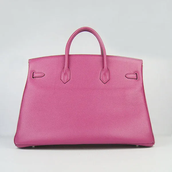 Trendy Inspired Hermes Birkin 35cm Togo Leather Handbags 6099 Peach Silver