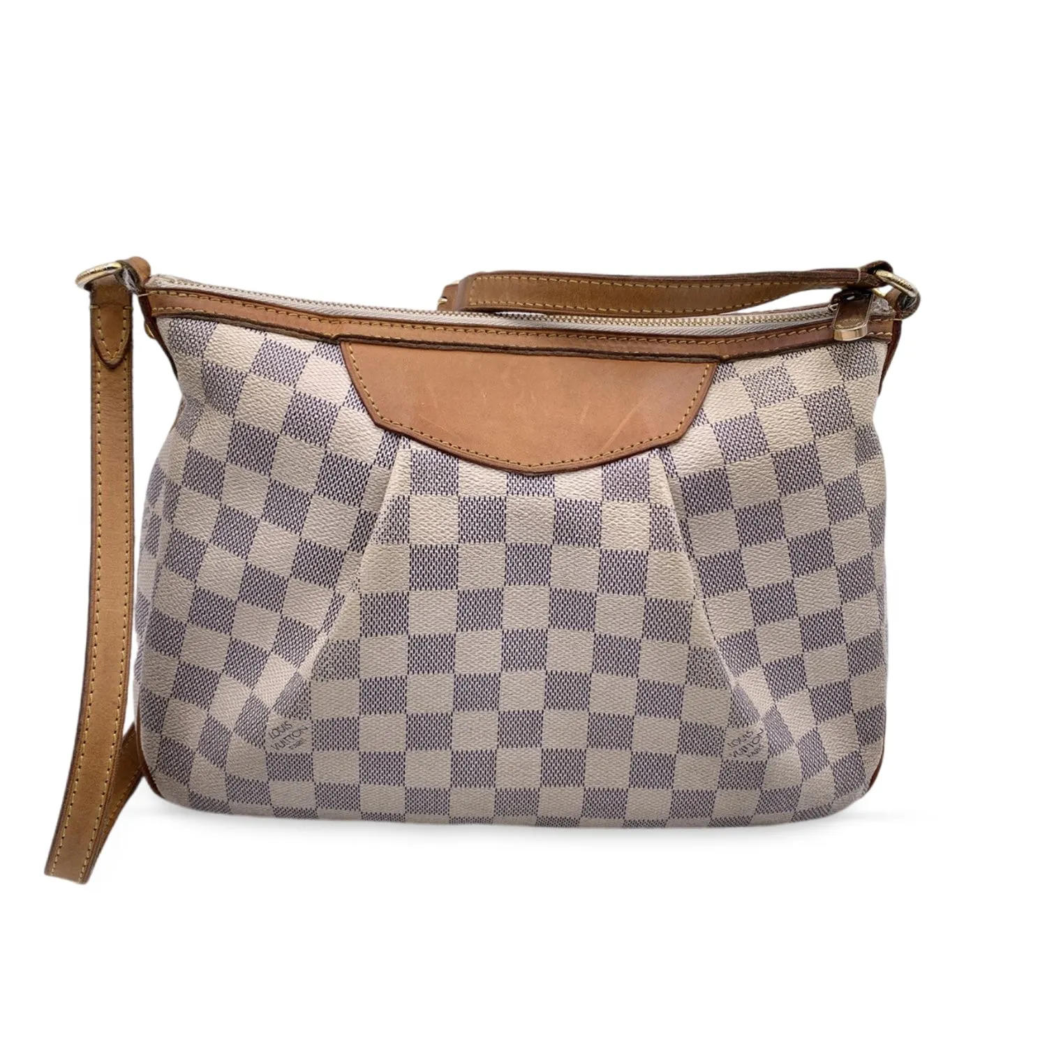 Trendy Inspired Louis Vuitton Damier Azur Canvas Siracusa Pm Shoulder Bag